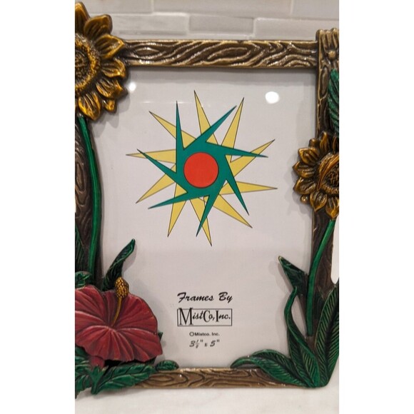 NEW~MistCo, Inc. Metal 3.5" X 5" Flowers & Hummingbird Picture Photo Frame - Picture 2 of 9